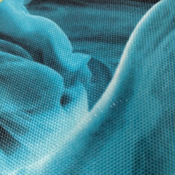 Nike Tote Bag Blue Abstract Print Padded Shoulder Strap Trippy Swirl Travel - Picture 16 of 16